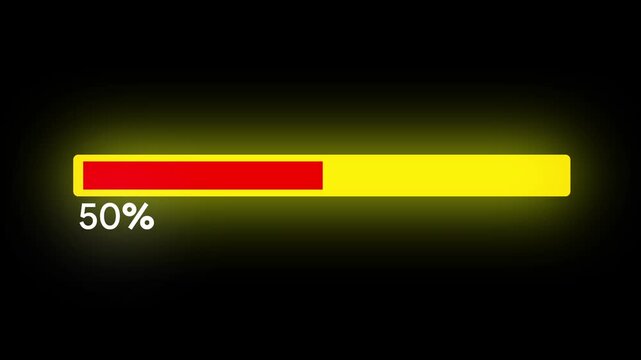 Loading animation green screen loading progress bar motion loading symbol buffering  Percent Loading Progress Bar Graphic on Black Background