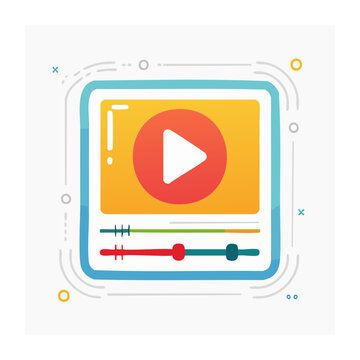 Volume control icon flat design