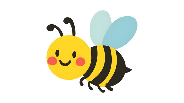 bee on a white