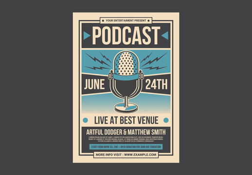 Talk Show Podcast Flyer