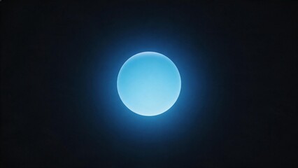 Obraz premium Blue glowing sphere in dark background