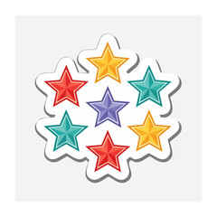 Obraz premium Colorful starburst vector graphic