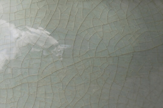 Japanese ceramic crackle glaze kannyu celadon texture background