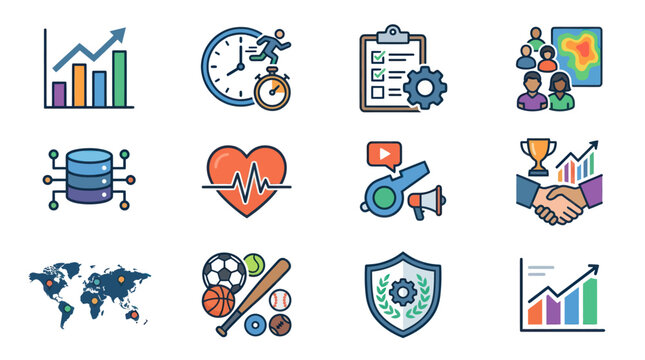 Business icons and symbols collection.