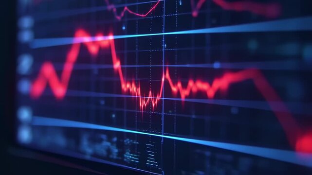 Downward trend graph display