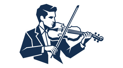 Man Playing Violin with Bow Instrument. © sudar