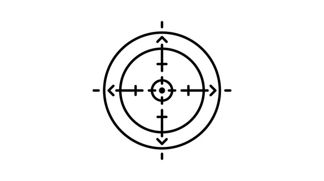 Crosshair Target Bullseye Design Element.