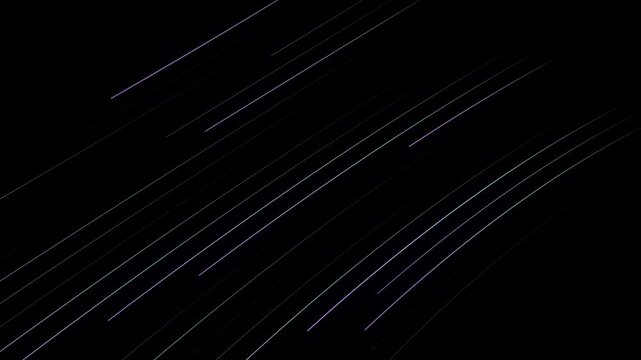 Digital Fractal Universe Animation, Blue Laser Light Waves in Deep Space, Science Tech Line Motion Background, Video Asset Flow Stroke Effect
