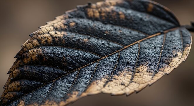Closeup of a withered leaf texture.