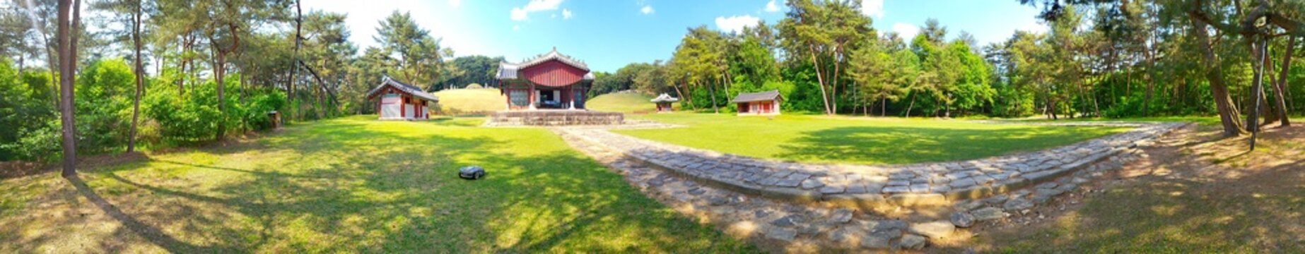 Wide Forest Panorama of Donggureung Hyeonneung Royal Tomb in Republic of Korea