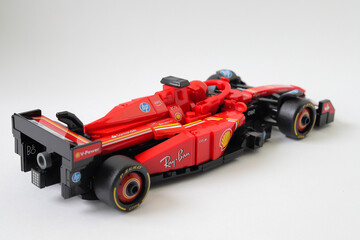 Fototapeta premium Lego Ferrari SF-24 Formula 1 race car