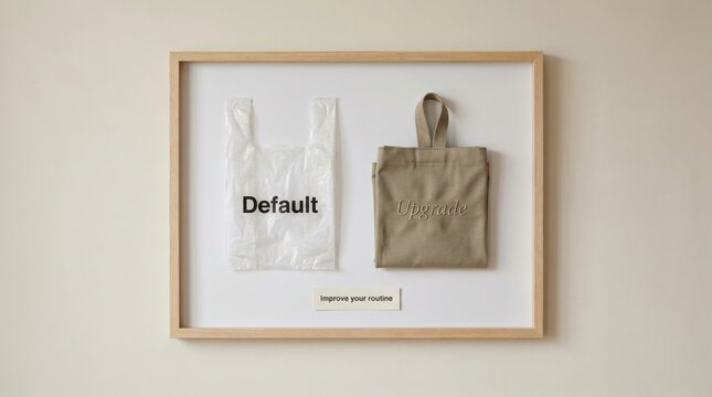 Plastic Bag vs. Reusable Bag for No Plastic Day