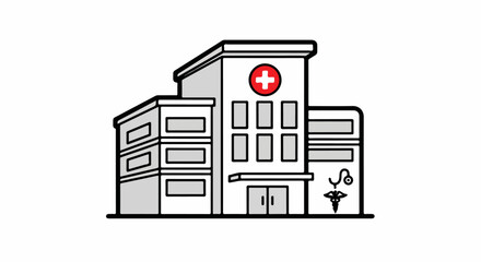 Fototapeta premium Medical Building Hospital Architecture.