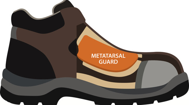 Industrial Safety Boot with Metatarsal Guard Cutaway View