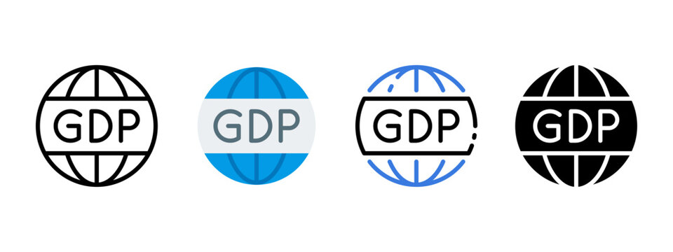 GDP Per Capita Measurement Icon for Economic Development and Income Analysis