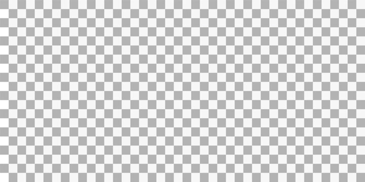 Checkerboard seamless pattern vector, abstract grey and white grid background with flat checkered squares for transparency layer simulation, racing flag print, and modern web design backdrop.