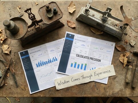 Data Analysis Reports Displaying AI Overreliance and Wisdom