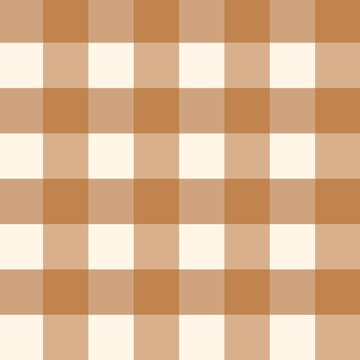 Brown Plaid Gingham Seamless Pattern Background