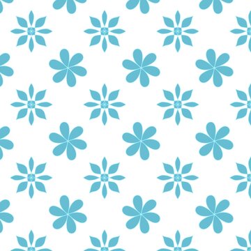 Light Blue Floral Seamless Background Pattern