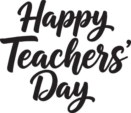 Happy teachers day text design with thank you teacher appreciation education profession appreciation recognition gratitude education celebration acknowledgement best teacher