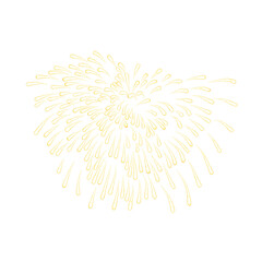 Obraz premium Golden fireworks explosion illustration