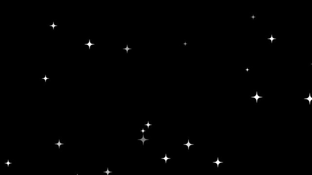 Twinkling star blast motion graphics, Shimmering twinkling star, sparkle backdrop light effect background overlay,
twinkling star motion graphics on black screen background.