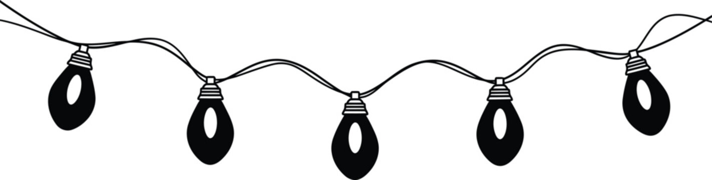 String of hanging festive lights