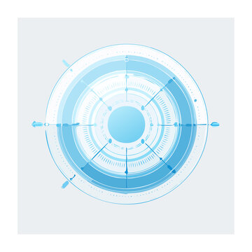 Minimalist target scope vector illustration