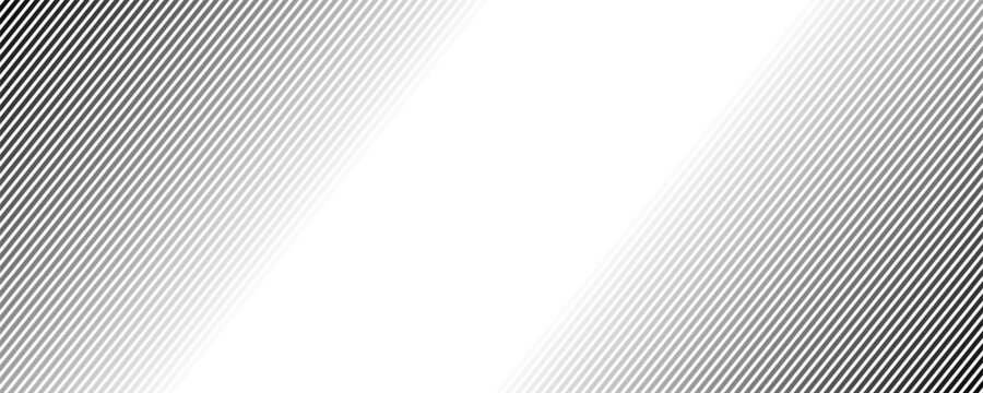 Thin slash line seamless pattern. Repeated fine diagonal lines background. Pinstripe wallpaper. Black and white tilted slanted strip backdrop. Repeating oblique linear texture overlay