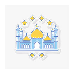 Fototapeta premium Flat design house with award stars