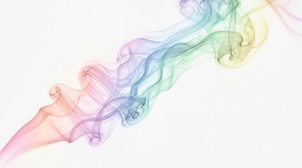 Obraz premium Abstract colorful smoke swirls forming heart shape in vibrant pride celebration design