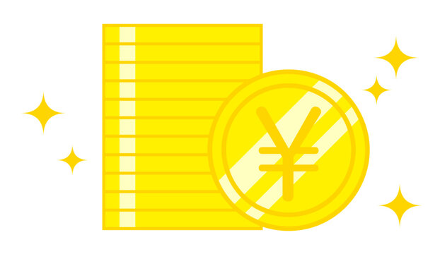 積立のイメージイラスト 円硬貨