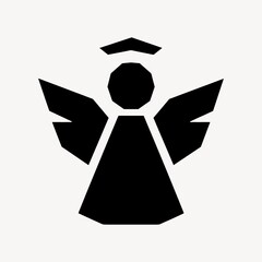 Obraz premium Minimalist angel silhouette illustration.