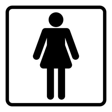 トイレのマーク 女性 ピクトグラム アイコン 正方形