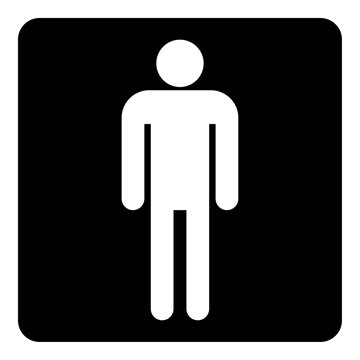 トイレのマーク 男性 ピクトグラム アイコン 正方形