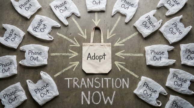 Adopt a Reusable Bag for No Plastic Day Transition