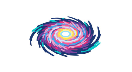 Colorful Spiral Galaxy Illustration © Ahmed