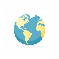 Fototapeta premium Flat design world map icon