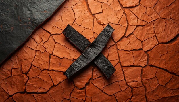 Gourmet Culinary Advertisement of Wrinkled Jet-Black Kudampuli on Cracked Clay Tile