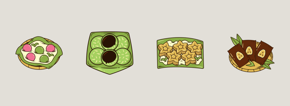Fun Handdrawn Doodle Retro Market Snack Illustration Collection