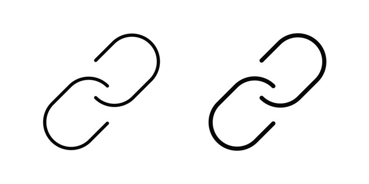 Chain link icon fill and line concepts