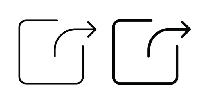 Export icon fill and line concepts