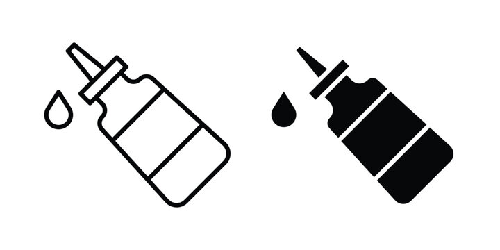 Glue icon fill and line concepts