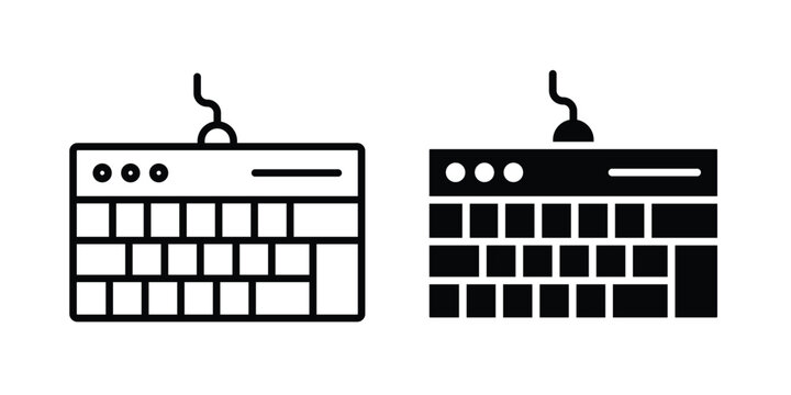 Keyboard icon fill and line concepts