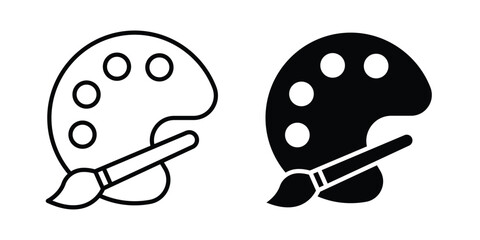 Paint icon fill and line concepts