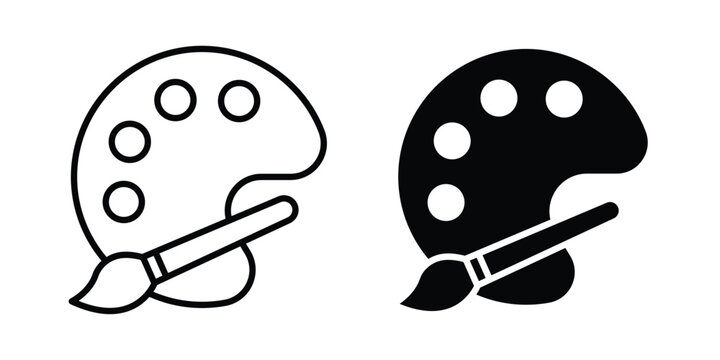 Paint icon fill and line concepts