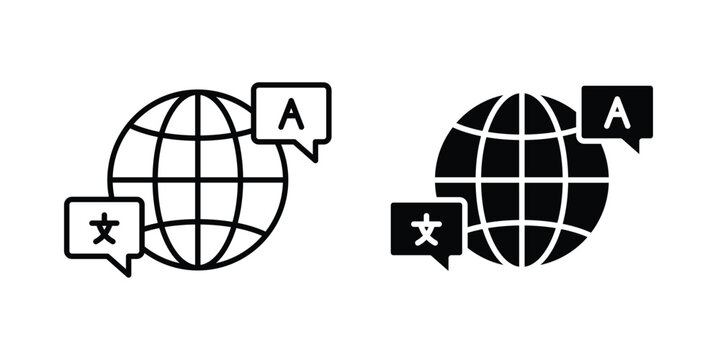 Translate icon fill and line concepts