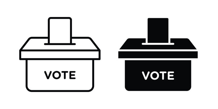 Voting icon fill and line concepts