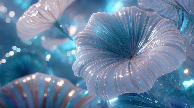specular highlights, organic flowing shapes, soft edges, composed of translucent frosted glass, centered cinematic focus, global illumination, vray render, anisotropic filtering, volumetric