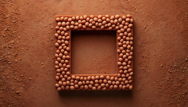 Gardening Brand Advertisement of Tiny Reddish Brown Mooli Seeds on Flat Red Brick